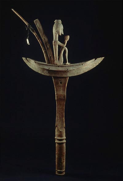 Statue der Gottheit Lamiaha, Emroin, Babar-Archipel, 19. Jh. Indonesien, Holz, Hhe 212 cm